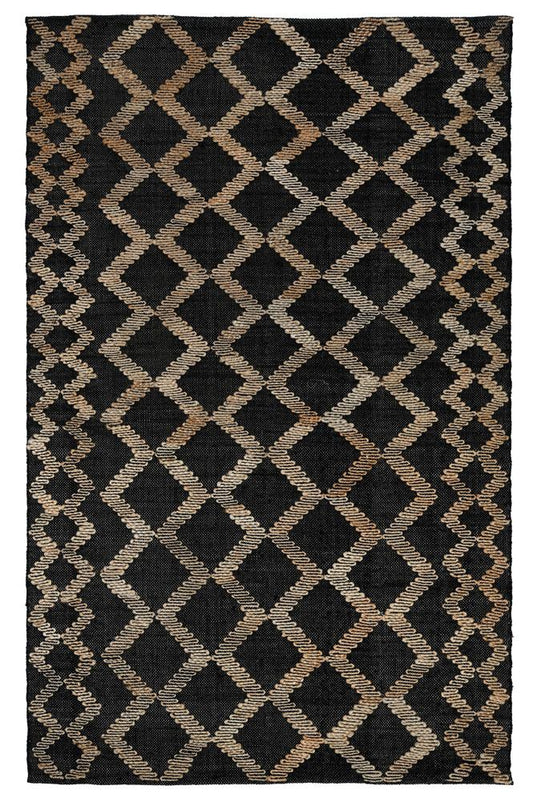 Villa by Classic Home - Katerina Black/Natural Handwoven Area Rug  - 8W - Black, Natural - 30090925 veiw 1