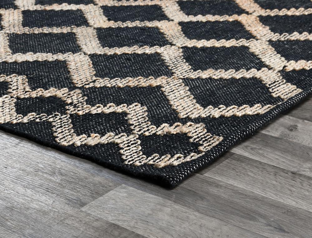 Villa by Classic Home - Katerina Black/Natural Handwoven Area Rug  - 8W - Black, Natural - 30090925 veiw 3