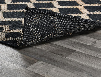 Villa by Classic Home - Katerina Black/Natural Handwoven Area Rug  - 8W - Black, Natural - 30090925 veiw 4