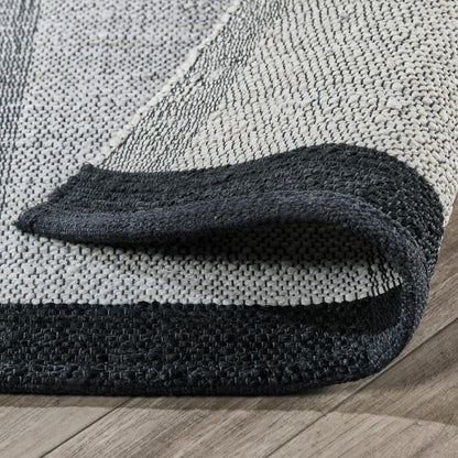 Villa by Classic Home - Kochi Jute Blend Striped Area Rug  - 8W - Ivory, Black - 30091615 veiw 4