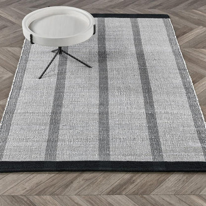 Villa by Classic Home - Kochi Jute Blend Striped Area Rug  - 9W - Ivory, Black - 30091616 veiw 5