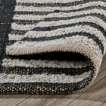Villa by Classic Home - Kofu Striped Accent Rug  - 9W - Natural, Black - 30091636 veiw 5