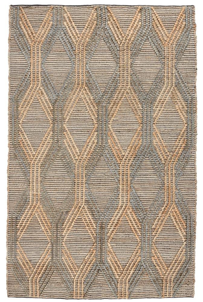 Villa by Classic Home - Manitou Jute Cotton Accent Rug  - 5W - Natural/ Mineral Blue - 30090604 veiw 1
