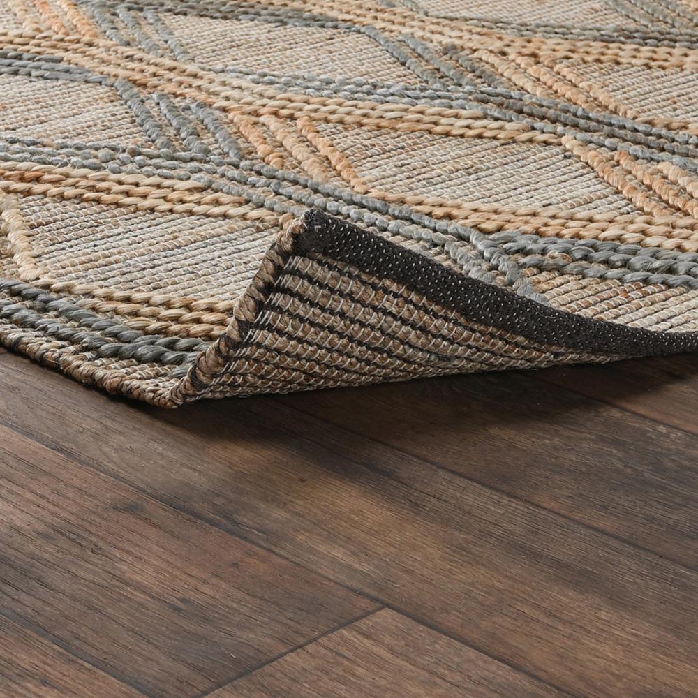 Villa by Classic Home - Manitou Jute Cotton Accent Rug  - 5W - Natural/ Mineral Blue - 30090604 veiw 3
