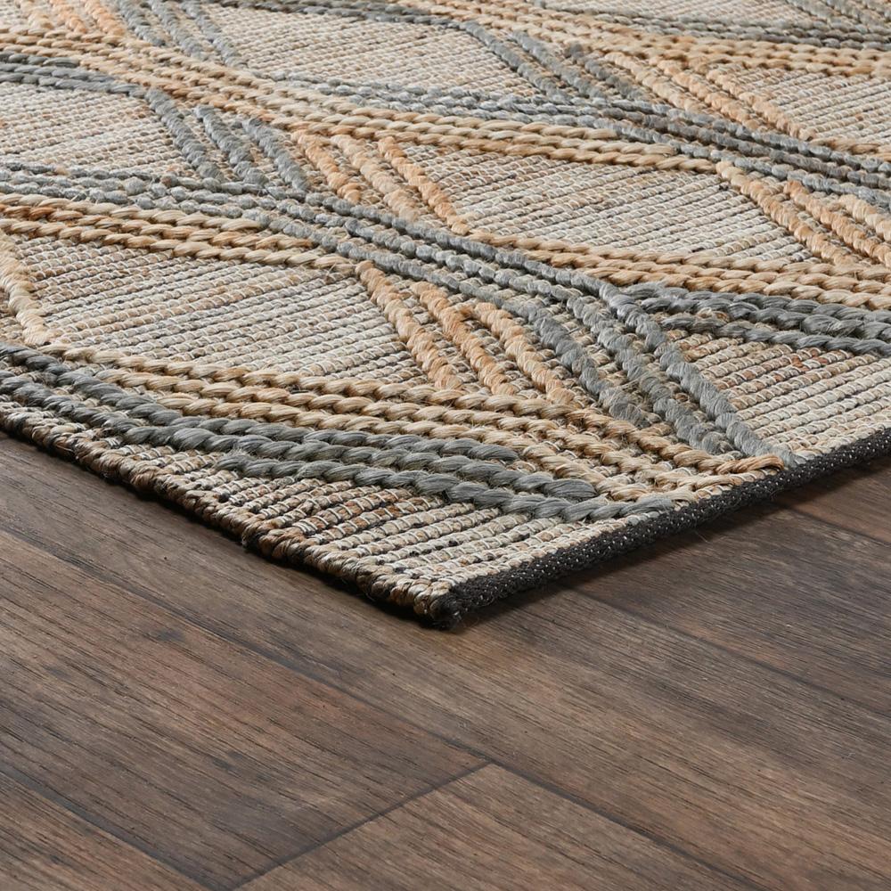 Villa by Classic Home - Manitou Jute Cotton Accent Rug  - 5W - Natural/ Mineral Blue - 30090604 veiw 4