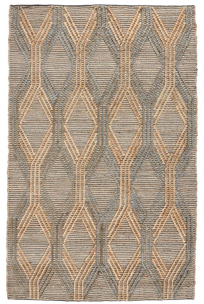 Villa by Classic Home - Manitou Jute Cotton Accent Rug  - 8W - Natural/ Mineral Blue - 30090605 veiw 1