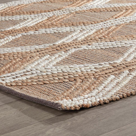 Villa by Classic Home - Manitou Jute Cotton Accent Rug  - 9W - Natural, Ivory - 30091506 veiw 2