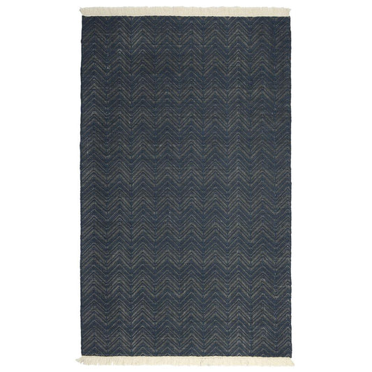 Villa by Classic Home - Miller Handwoven Indoor Outdoor Area Rug  - 9W - Dark Blue - 30131906 veiw 1