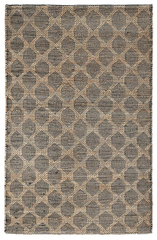 Villa by Classic Home - Mojave Jute Blend Area Rug  - 5W - Black, Natural - 30090904 veiw 1