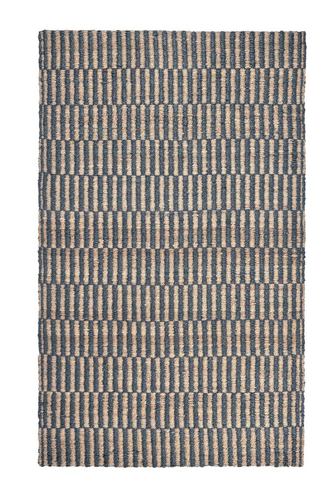 Villa by Classic Home - Monterey 5X8 Jute Handwoven Sustainable Blue Accent Area Rug - 5W - Blue - 30091734 veiw 1