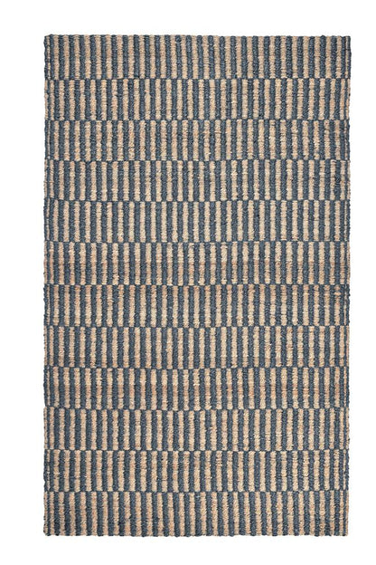 Villa by Classic Home - Monterey 5X8 Jute Handwoven Sustainable Blue Accent Area Rug - 9W - Blue - 30091736 veiw 1
