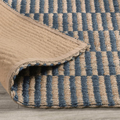 Villa by Classic Home - Monterey 5X8 Jute Handwoven Sustainable Blue Accent Area Rug - 9W - Blue - 30091736 veiw 4