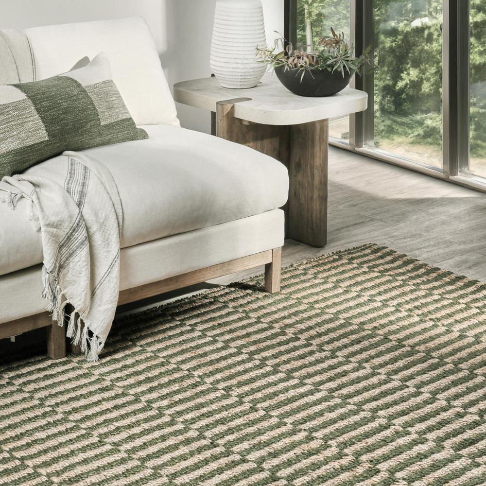 Villa by Classic Home - Monterey 5X8 Jute Handwoven Sustainable Green Accent Area Rug - 9W - Green - 30091746 veiw 5