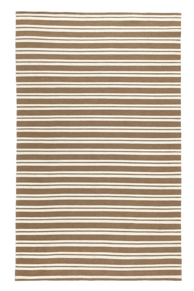 Villa by Classic Home - Palma 5X8 Hand Woven Performance Stripe Brown Fabric Area Rug - 5W - Brown - 30132534 veiw 1