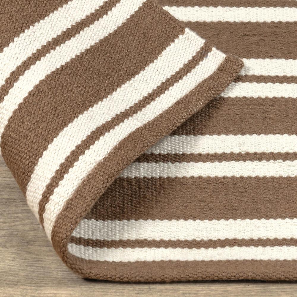 Villa by Classic Home - Palma 5X8 Hand Woven Performance Stripe Brown Fabric Area Rug - 5W - Brown - 30132534 veiw 3