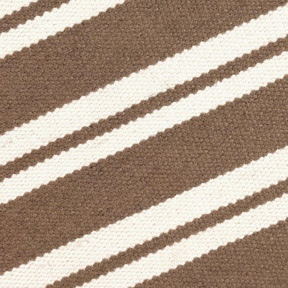Villa by Classic Home - Palma 5X8 Hand Woven Performance Stripe Brown Fabric Area Rug - 5W - Brown - 30132534 veiw 4
