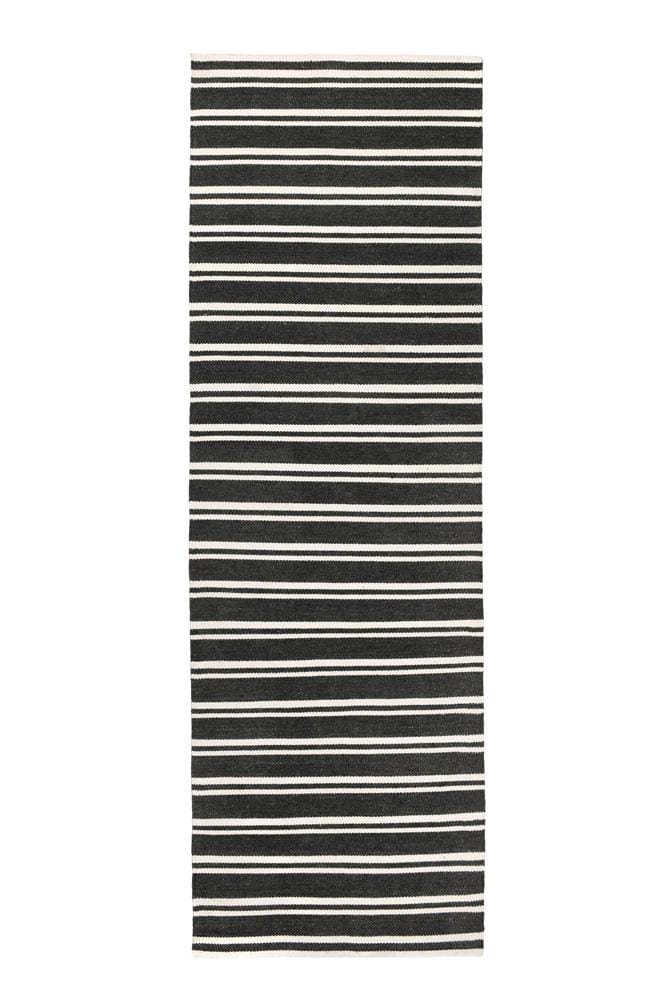 Villa by Classic Home - Palma 2.6X8 Hand Woven Performance Stripe Charcoal Fabric Area Rug - 2.6W - Charcoal - 30132523 veiw 1
