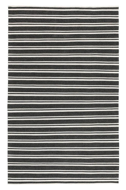 Villa by Classic Home - Palma 5X8 Hand Woven Performance Stripe Charcoal Fabric Area Rug - 5W - Charcoal - 30132524 veiw 1