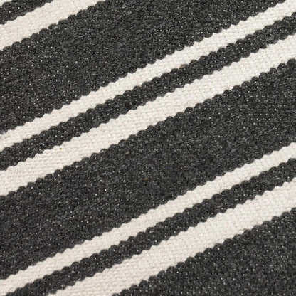 Villa by Classic Home - Palma 5X8 Hand Woven Performance Stripe Charcoal Fabric Area Rug - 5W - Charcoal - 30132524 veiw 4