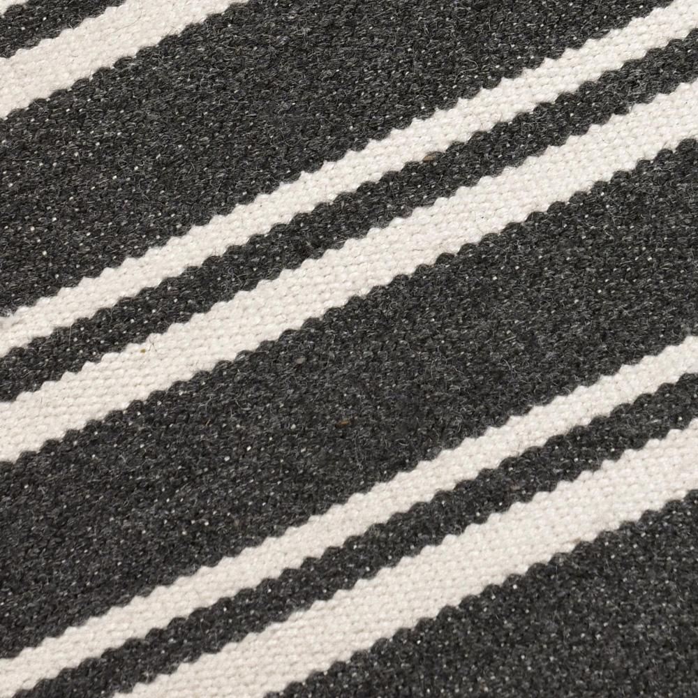 Villa by Classic Home - Palma 8X10 Hand Woven Performance Stripe Charcoal Fabric Area Rug - 8W - Charcoal - 30132525 veiw 4