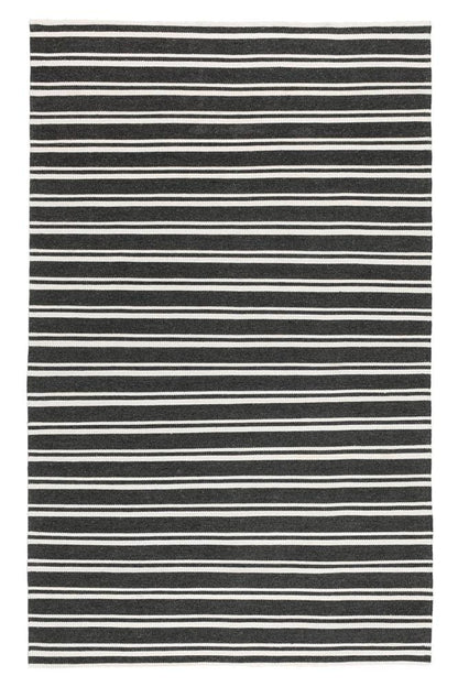 Villa by Classic Home - Palma 9X12 Hand Woven Performance Stripe Charcoal Fabric Area Rug - 9W - Charcoal - 30132526 veiw 1