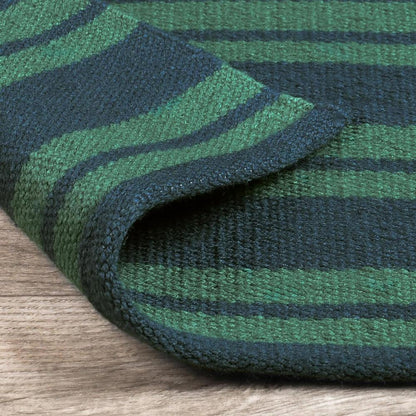 Villa by Classic Home - Palma 2.6X8 Hand Woven Performance Stripe Green Fabric Area Rug - 2.6W - Green - 30132543 veiw 3