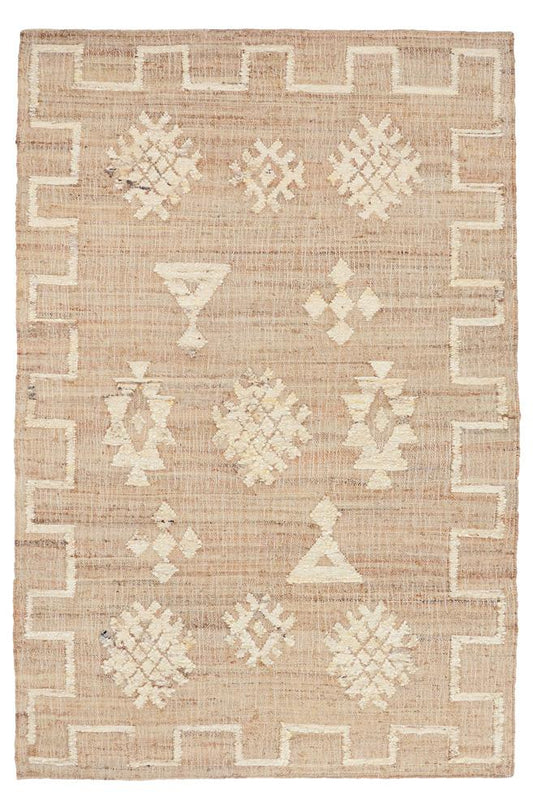 Villa by Classic Home - Raposa Jute Blend Area Rug  - 9W - Natural, Ivory - 30091236 veiw 1