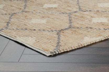 Villa by Classic Home - Reign Diamond Hand-Woven Area Rug  - 9W - Natural/Beige/Gray - 30045106 veiw 3