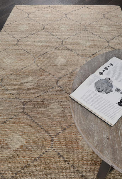 Villa by Classic Home - Reign Diamond Hand-Woven Area Rug  - 9W - Natural/Beige/Gray - 30045106 veiw 4