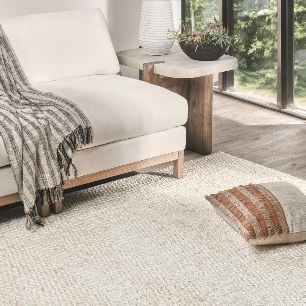Villa by Classic Home - Santa Cruz 9X12 Jute Handwoven Sustainable Ivory Accent Area Rug - 9W - Ivory - 30091776 veiw 5
