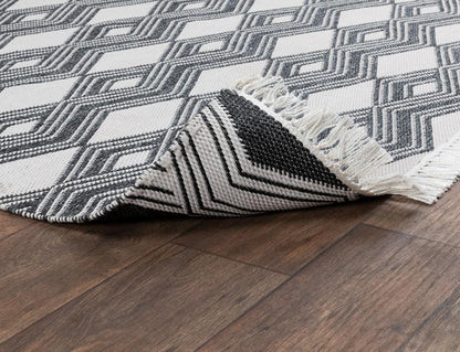 Villa by Classic Home - Saugatuck Indoor Outdoor Charcoal Accent Rug  - 2W - Charcoal - 30131940 veiw 3