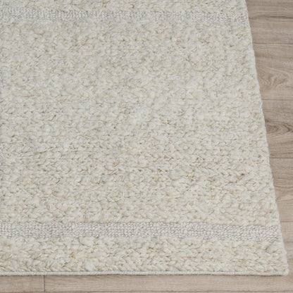 Villa by Classic Home - Sinclair 8X10 Handwoven Wool Fabric Accent Area Rug In Ivory - 8W - Ivory - 30091865 veiw 3