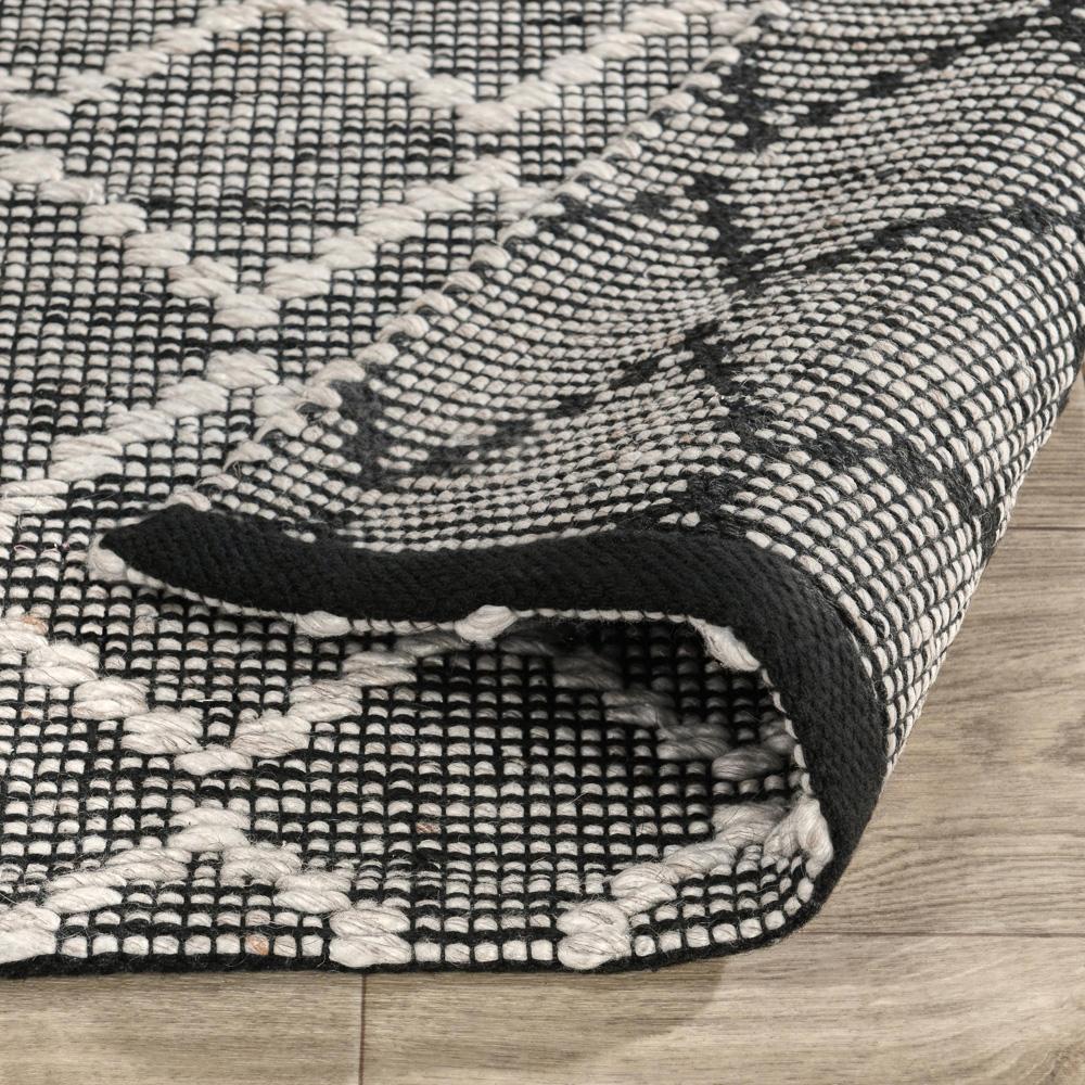 Villa by Classic Home - Sonora 2.6X8 Indoor Outdoor Sustainable Handwoven Black Accent Rug - 2.6W - Black, Ivory - 30132303 veiw 3