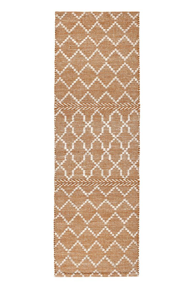 Villa by Classic Home - Sonora 2.6X8 Indoor Outdoor Sustainable Handwoven Terracotta Accent Rug - 2.6W - Terracotta, Ivory - 30132313 veiw 1