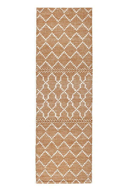 Villa by Classic Home - Sonora 2.6X8 Indoor Outdoor Sustainable Handwoven Terracotta Accent Rug - 2.6W - Terracotta, Ivory - 30132313 veiw 1
