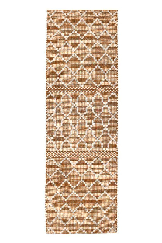 Villa by Classic Home - Sonora 2.6X8 Indoor Outdoor Sustainable Handwoven Terracotta Accent Rug - 2.6W - Terracotta, Ivory - 30132313 veiw 1