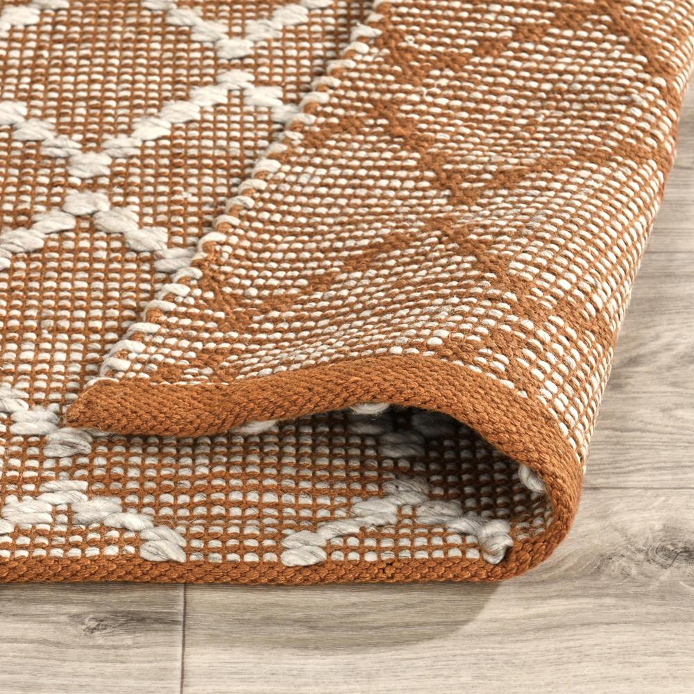 Villa by Classic Home - Sonora 2.6X8 Indoor Outdoor Sustainable Handwoven Terracotta Accent Rug - 2.6W - Terracotta, Ivory - 30132313 veiw 3