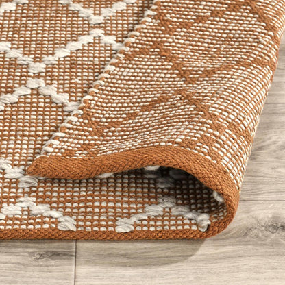Villa by Classic Home - Sonora 2.6X8 Indoor Outdoor Sustainable Handwoven Terracotta Accent Rug - 2.6W - Terracotta, Ivory - 30132313 veiw 3