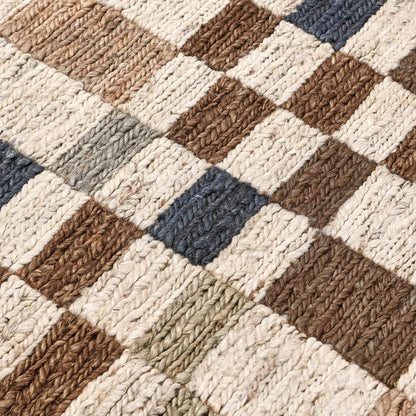 Villa by Classic Home - Soumak 2X3 Hand Woven Jute Fabric Checkered Multi-Color Rug - 2W - Multi-Color  - 30091880 veiw 2