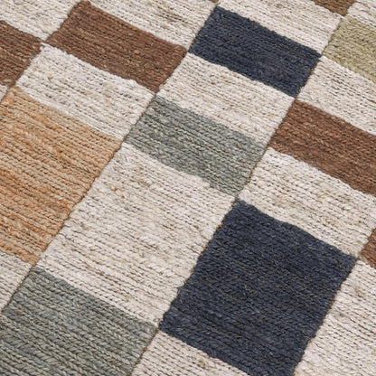 Villa by Classic Home - Soumak 8X10 Hand Woven Jute Fabric Checkered Multi-Color Area Rug - 8W - Multi-Color  - 30091885 veiw 2