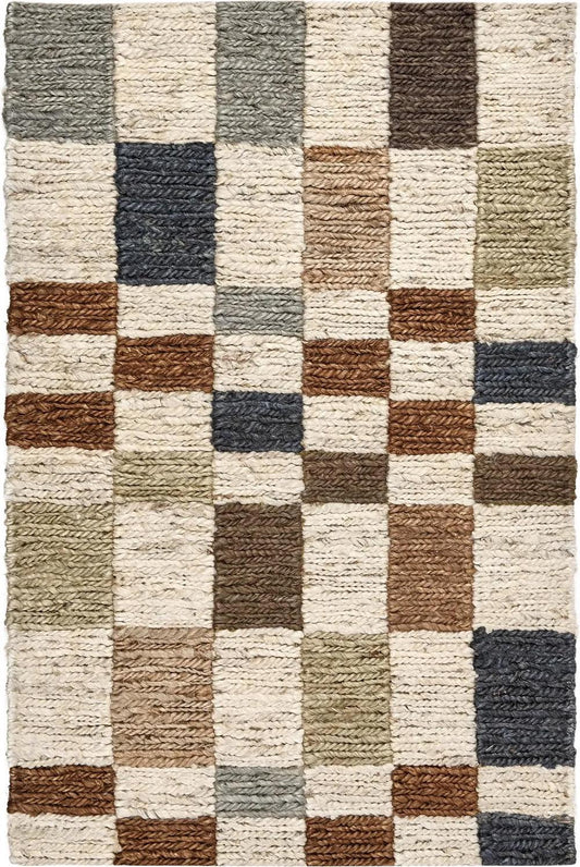 Villa by Classic Home - Soumak 9X12 Hand Woven Jute Fabric Checkered Multi-Color Area Rug - 9W - Multi-Color  - 30091886 veiw 1