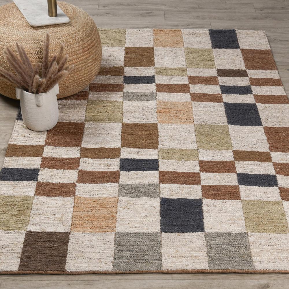 Villa by Classic Home - Soumak 9X12 Hand Woven Jute Fabric Checkered Multi-Color Area Rug - 9W - Multi-Color  - 30091886 veiw 5