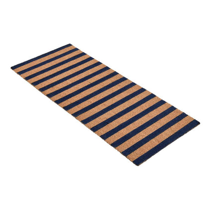 Villa by Classic Home - Striped 24inX57in Doormat Choir Front And Pvc Backing Navy And Natural - 24W - Navy - 30182424 veiw 1