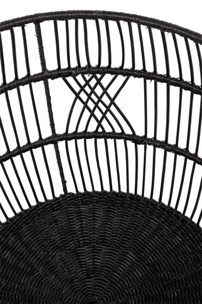 Villa by Classic Home - Sumatra Rattan Floor Storage Basket In Black - 21W - Black - 300107B veiw 5