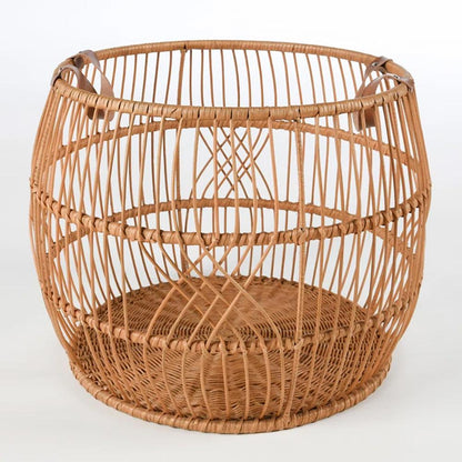 Villa by Classic Home - Sumatra Rattan Floor Storage Basket In Natural - 21.25W - Natural - 300105B veiw 1