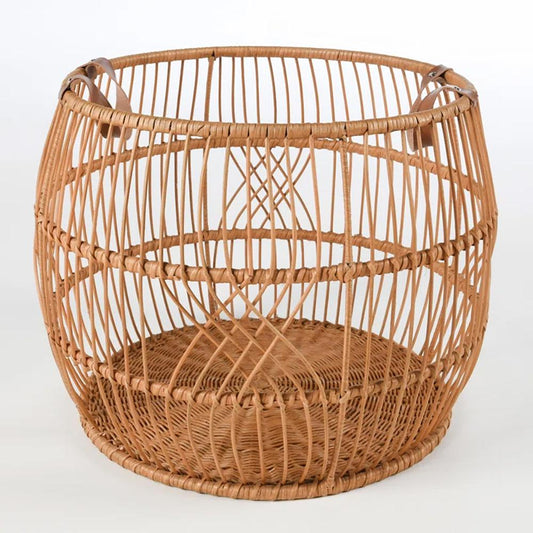 Villa by Classic Home - Sumatra Rattan Floor Storage Basket In Natural - 21.25W - Natural - 300105B veiw 1