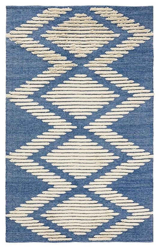 Villa by Classic Home - Warren Indoor Outdoor Stellar Blue Accent Rug  - 2W - Blue, Ivory - 30132150 veiw 1