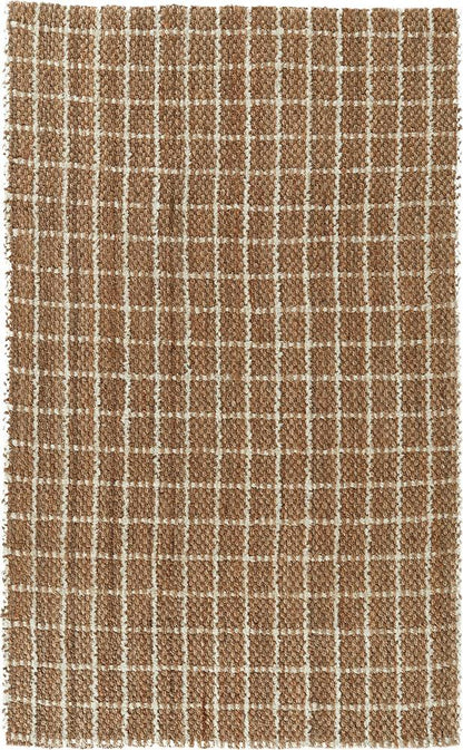 Villa by Classic Home - Windowpane Chenille Are Rug  - 5W - Natural, Ivory - 30091444 veiw 1