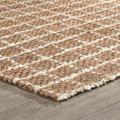 Villa by Classic Home - Windowpane Chenille Are Rug  - 5W - Natural, Ivory - 30091444 veiw 2