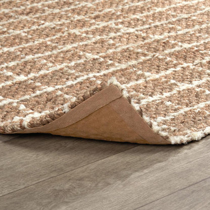 Villa by Classic Home - Windowpane Chenille Are Rug  - 5W - Natural, Ivory - 30091444 veiw 3